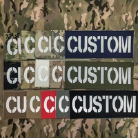 25cm custom laser cut ir iff infrared reflection back patch name tapes white letters morale tactics military airsoft