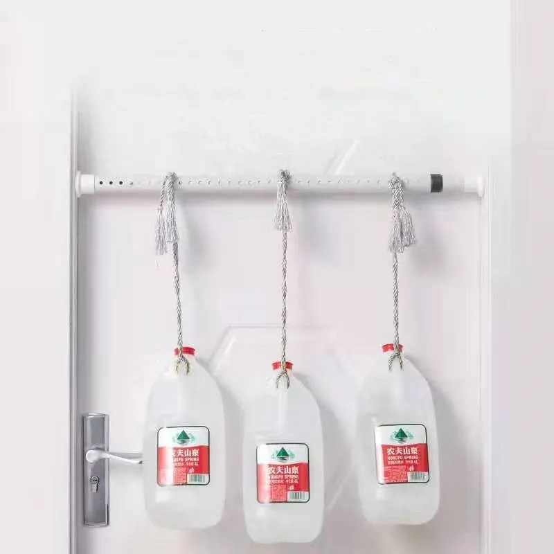 no punch telescopic curtain rod bedroom bathroom home curtain pole clothes pole thick adjustable shrink hanging rod support pole free global shipping