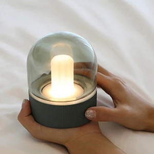 Перезаряжаемый креативный винтажный ночсветильник Thrisdar, настольный ночсветильник с плавным затемнением, ночник для спальни, прикроватный дышащий светильник Ник