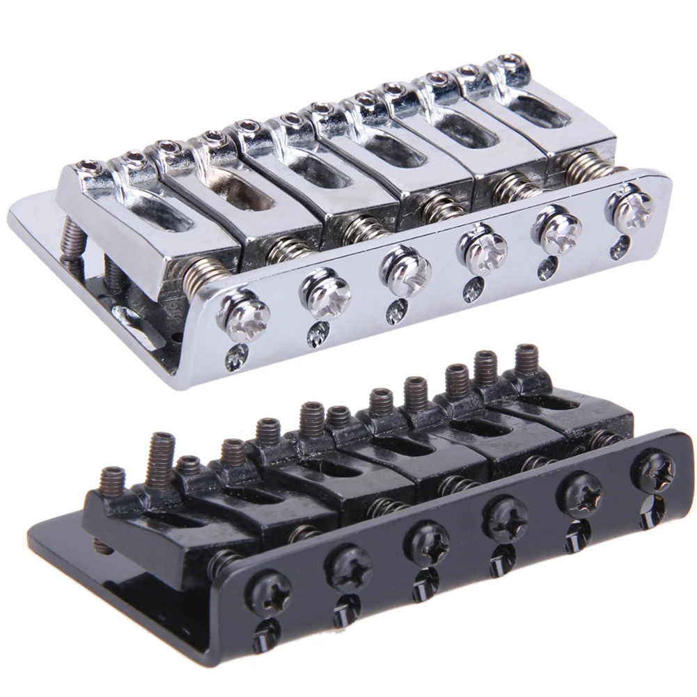 

6 Saddle Hardtail Bridge Top Load 65mm Electric Guitar Bridge with 5 Screws Heavy Guitar Musical instrument durable Accessories