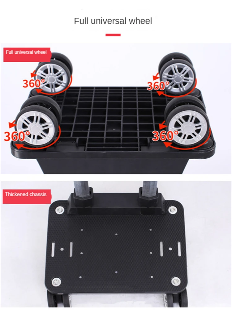 Складная тележка для покупок B LIFE переносная большой вместимости багажа съемный