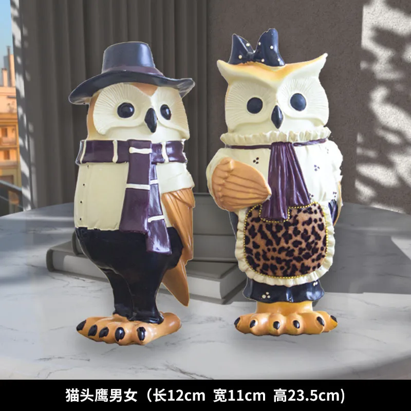 

Modern Minimalist Owl Resin Ornaments Animal Creative Art Living Room Home Decoration Crafts