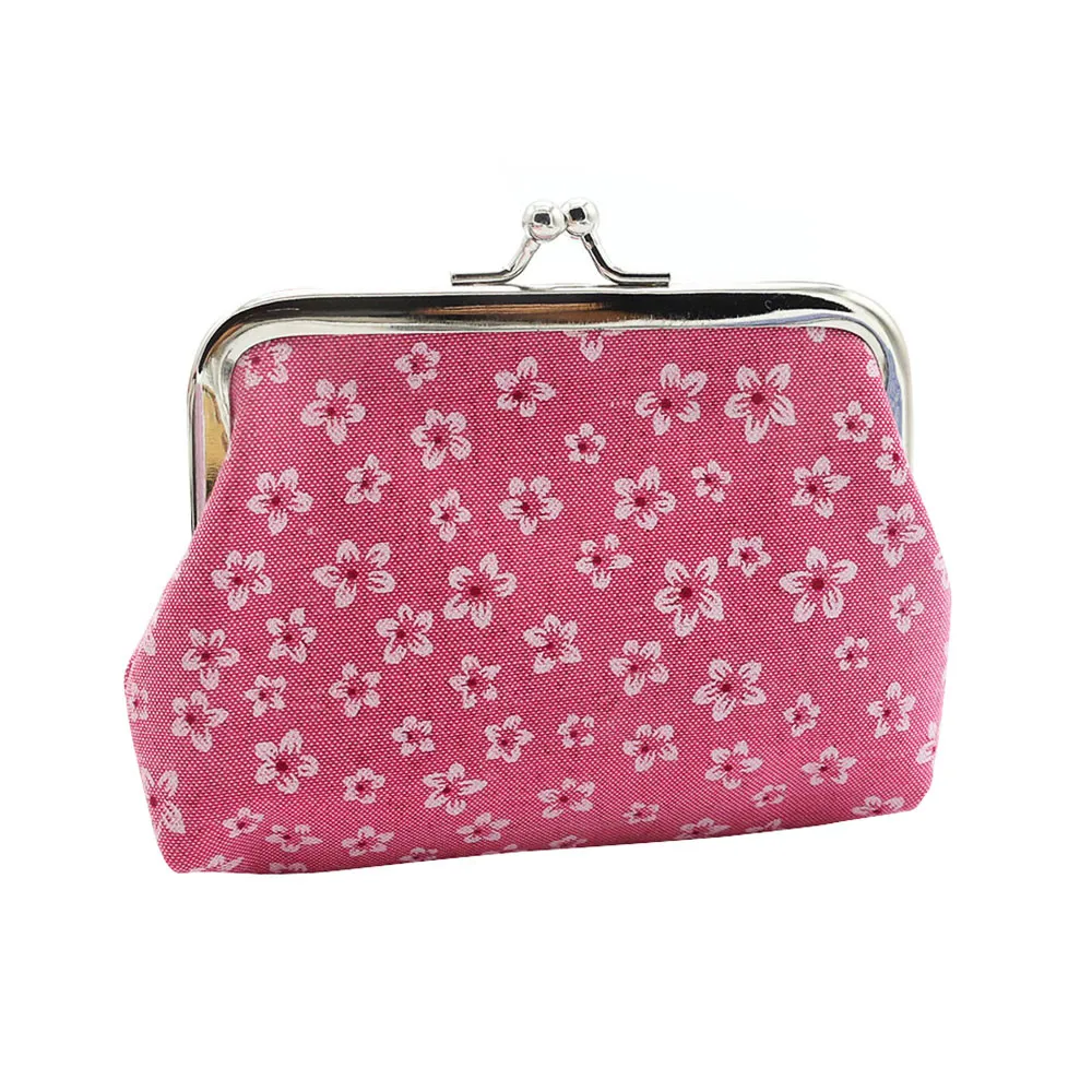 Роскошный женский мини кошелек из парусины в стиле ретро с цветами держатель для