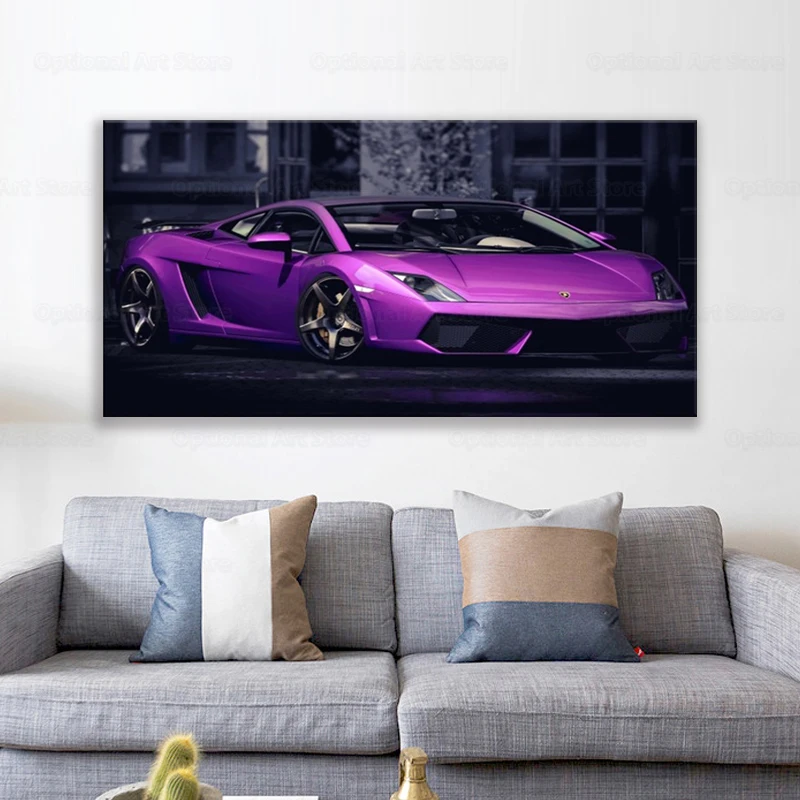 Суперкрутая Картина на холсте автомобиля потрясающий постер для спортивного