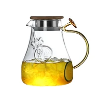 high temperature resistant cold water cup bottle explosion proof glass kettle teapot cool white open glass cup kettle ruyi jug