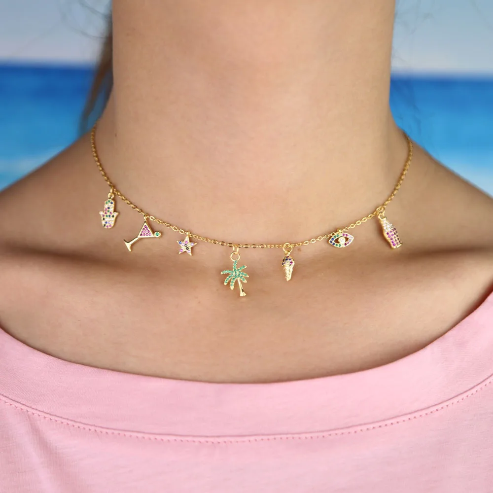 Женское свадебное ожерелье чокер с покрытием золотого цвета в виде горлышка