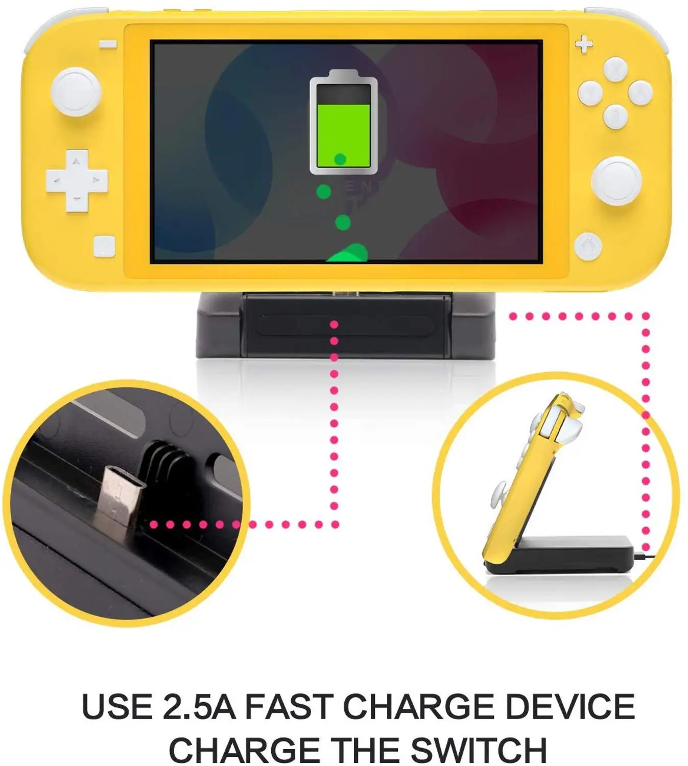 Портативная зарядная станция док Подставка для зарядки с 2 слотами игровых карт