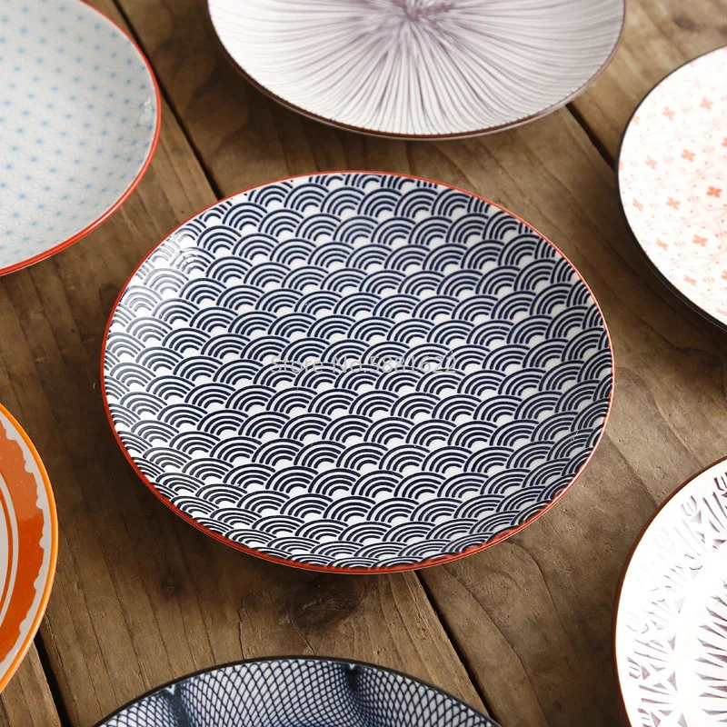 Малое блюдо 6 дюймов подглазурованная керамическая посуда в скандинавском стиле