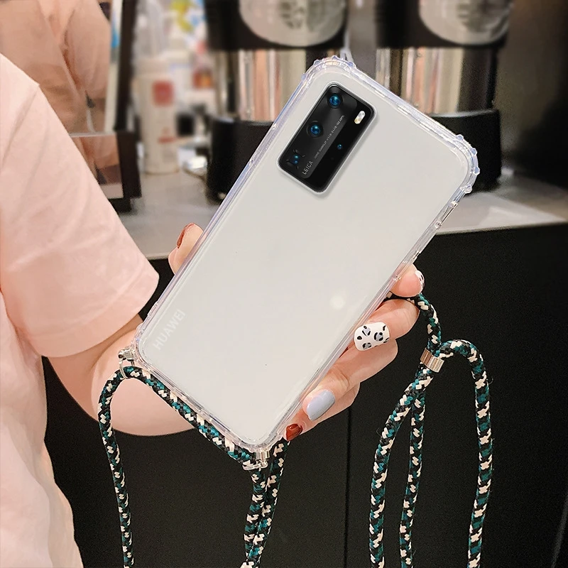 Чехол для Huawei Mate 30 20 Pro P40 P30 P20 Lite Nova 7i 5i 4e 3e Honor чехол с ремешком через плечо подушкой
