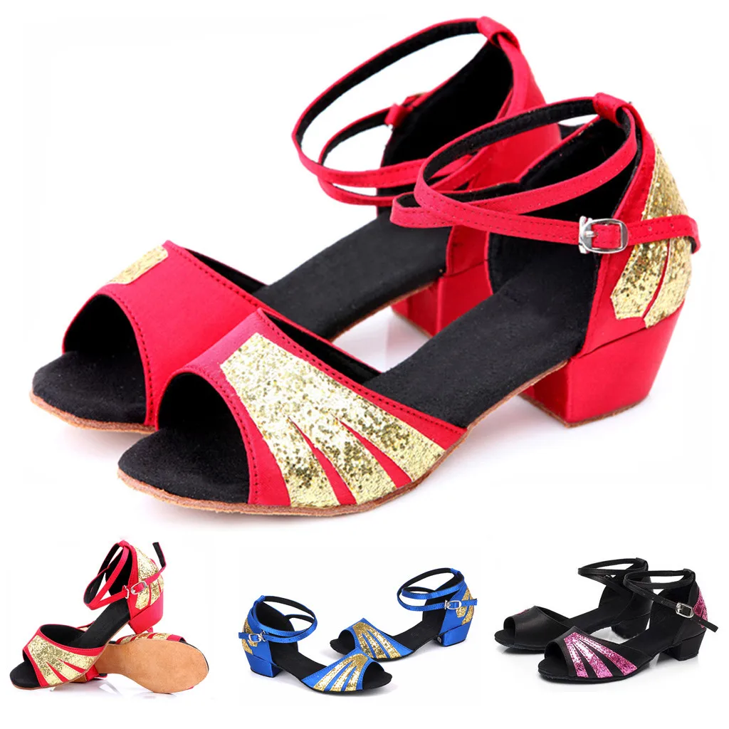 Летняя Детская Обувь для маленьких девочек принцесс танцев бальных танго