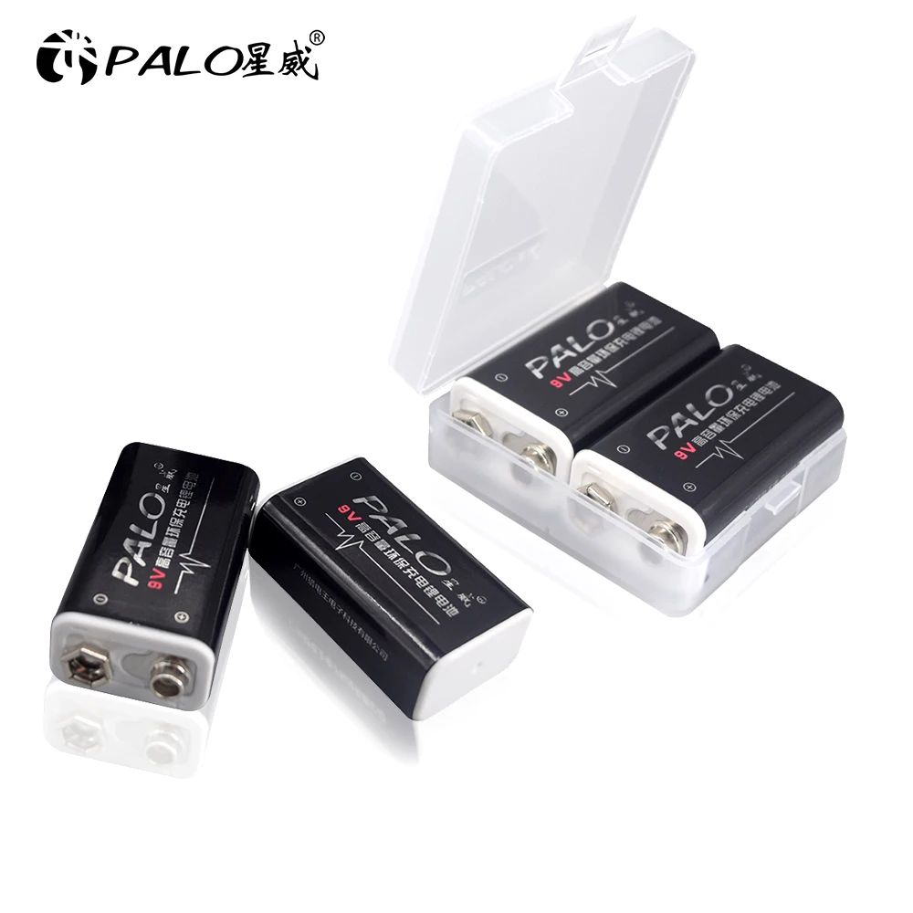 Palo 2-8 шт. 300 мА · ч 9 В nimh аккумулятор 6f22 + usb зарядное устройство для в литий-ионная