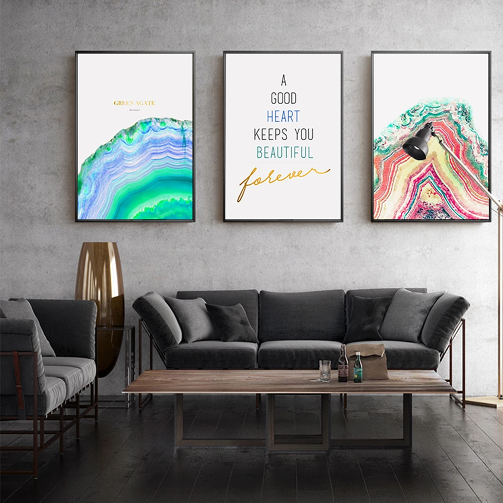 Настенные постеры с изображением абстрактных букв HD в скандинавском