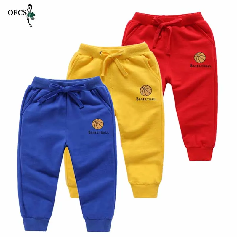 

HOT Spring Boy Pants Teenage Unisex Sports Elastic Waist Pants Toddler Casual Kids Cotton Trousers Children Clothes 2-12Year Old