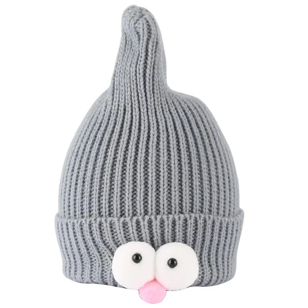 Зимняя детская шапка для мальчиков и девочек вязаные теплые облегающие шапки