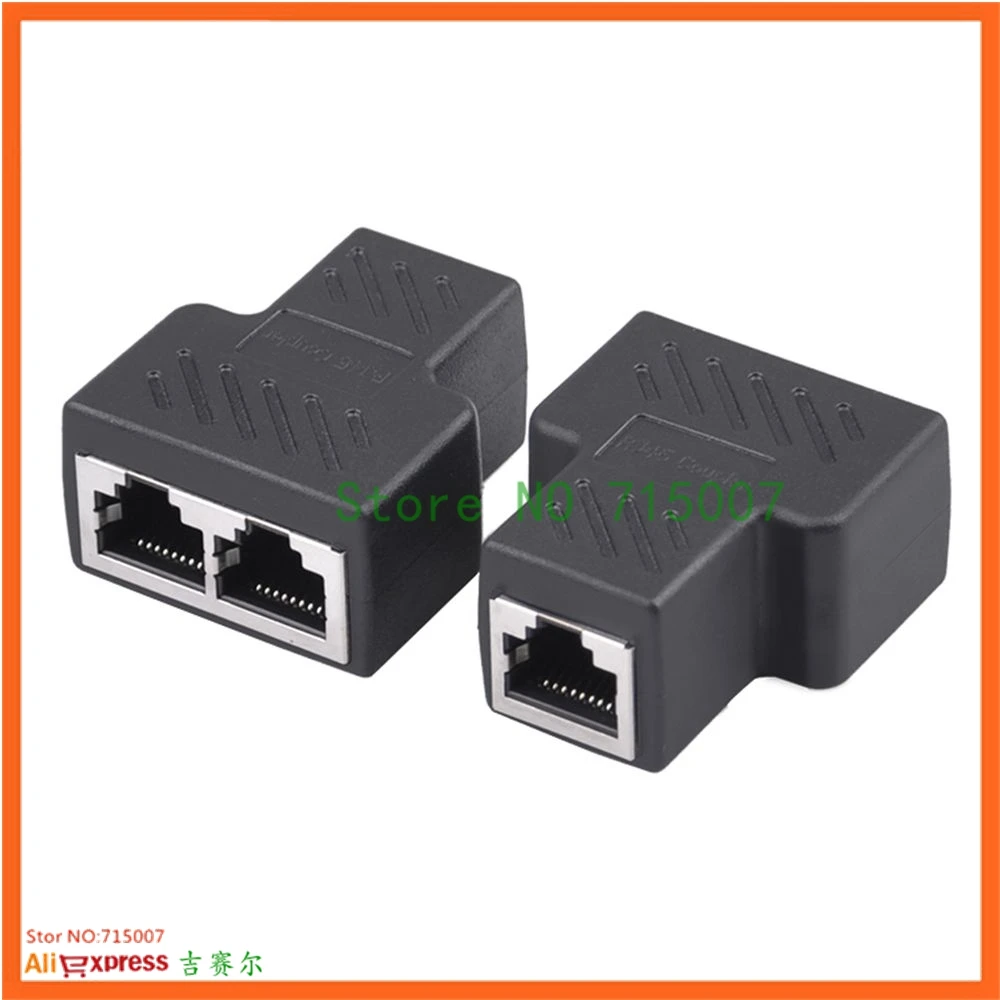 Сетевой кабель Ethernet RJ45 LAN от 1 до 2 способов Женская Стандартная док станция для