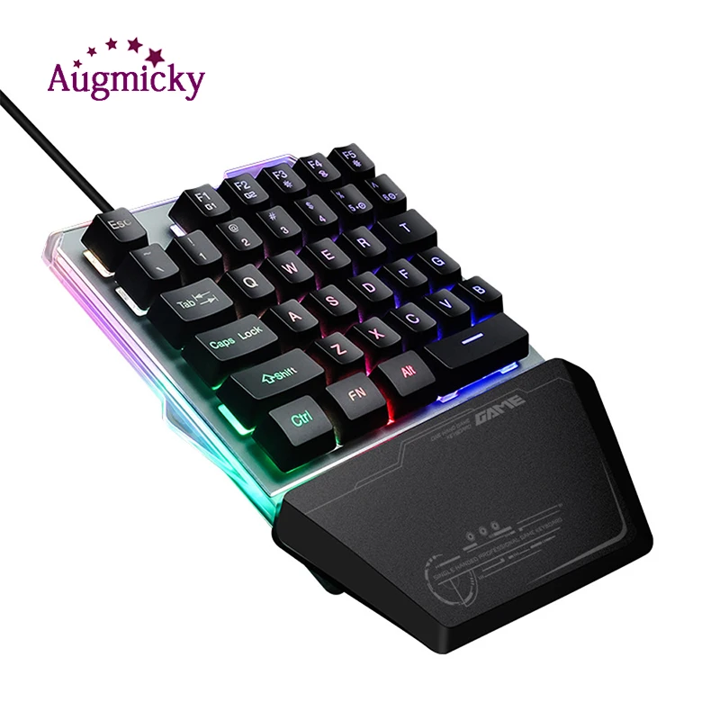 

35 Key Mechanical One-Handed Keyboard Gaming Keyboard For PUBG LOL Mobile Game Left Hand Small Keyboard LED Backlight keyboards
