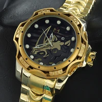 54mm big dial gold mens watches full steel multifunction quartz watch top automatic date calendar aaa clocks rel%c3%b3gio masculino