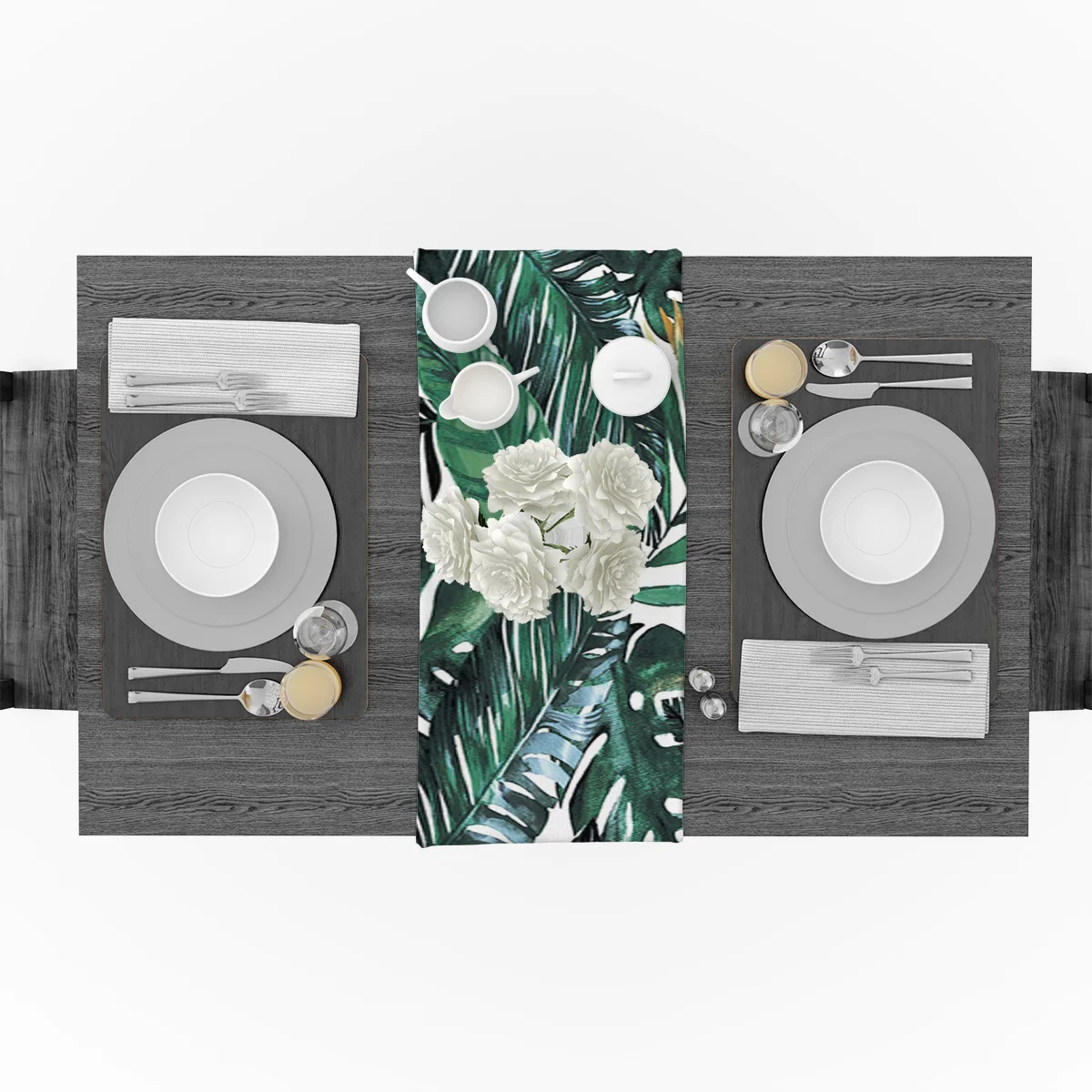Tropical Plant Banana Leaf Green Modern Table Runners High Precision Runner for Home Art Decor Tablecloth Wedding Party | Дом и сад