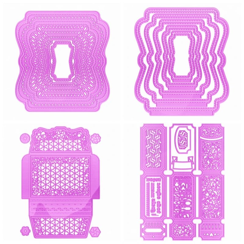 

Memory Photo Booklet Box Wallet Holder Metal Cutting Dies Stencil Craft Paper Cards Making DIY Handmade Scrapbooking Template