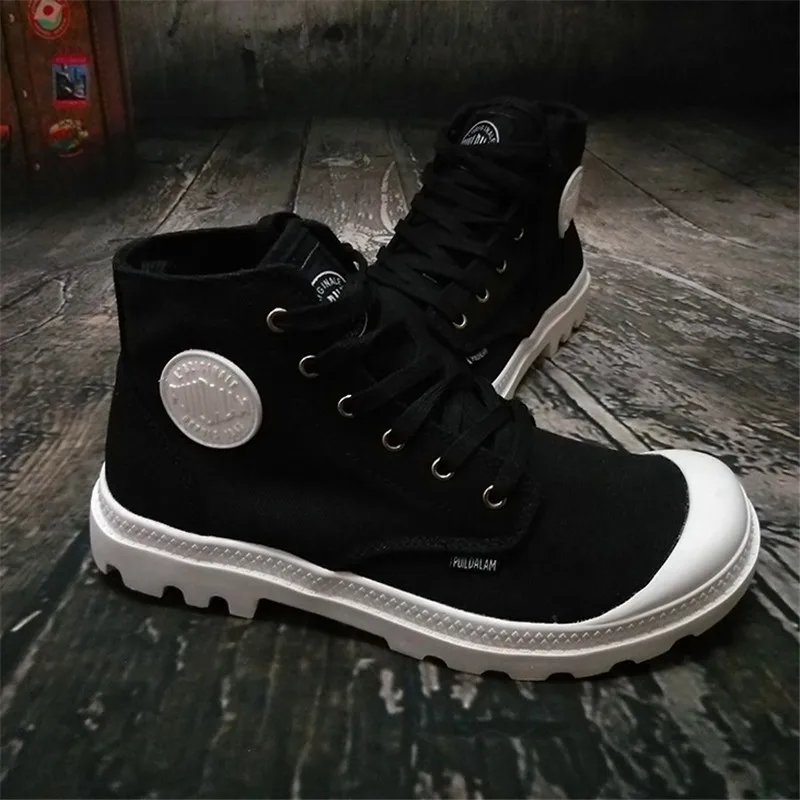 

2021 spring and autumn high-top men's casual canvas round toe Martin boots with wear-resistant men's single shoes