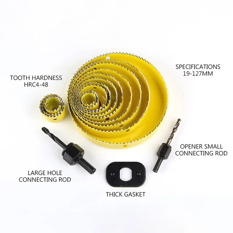 

Woodworking Hole Cutter Set Wood Board Plastic Gypsum Board Hole Cutter
