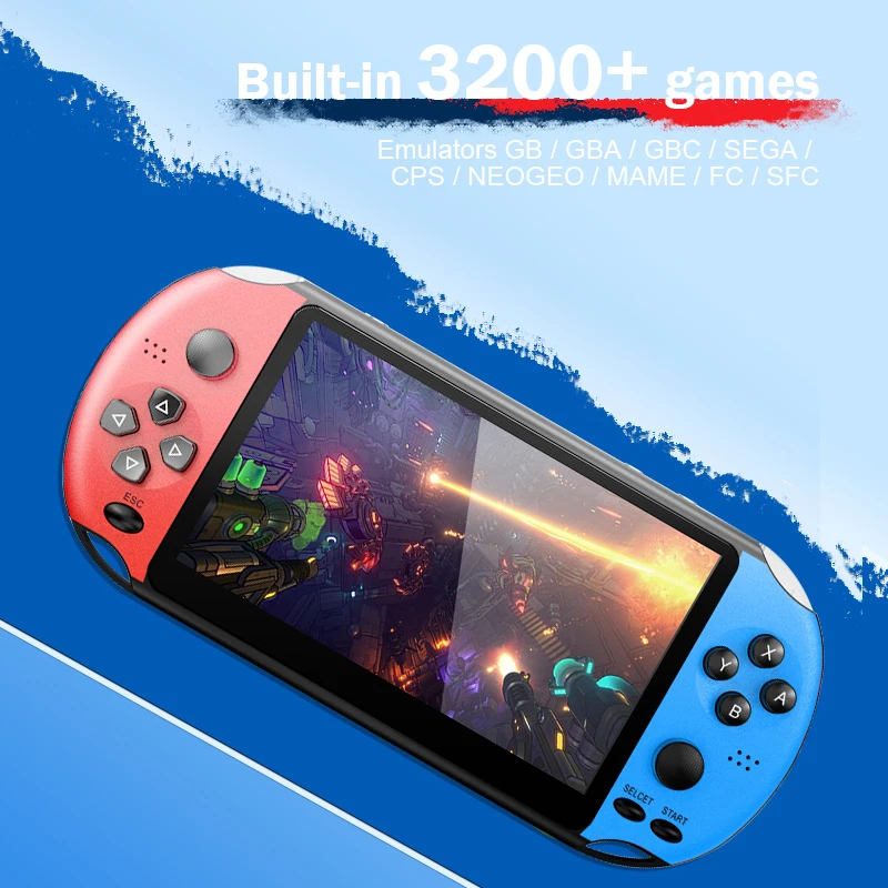 Портативная портативная игровая консоль Data Frog X12 со встроенными 3200 + играми для