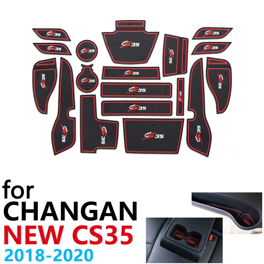 Противоскользящий резиновый коврик для чашки Changan New CS35 2018 2019 2020 18 шт. аксессуары