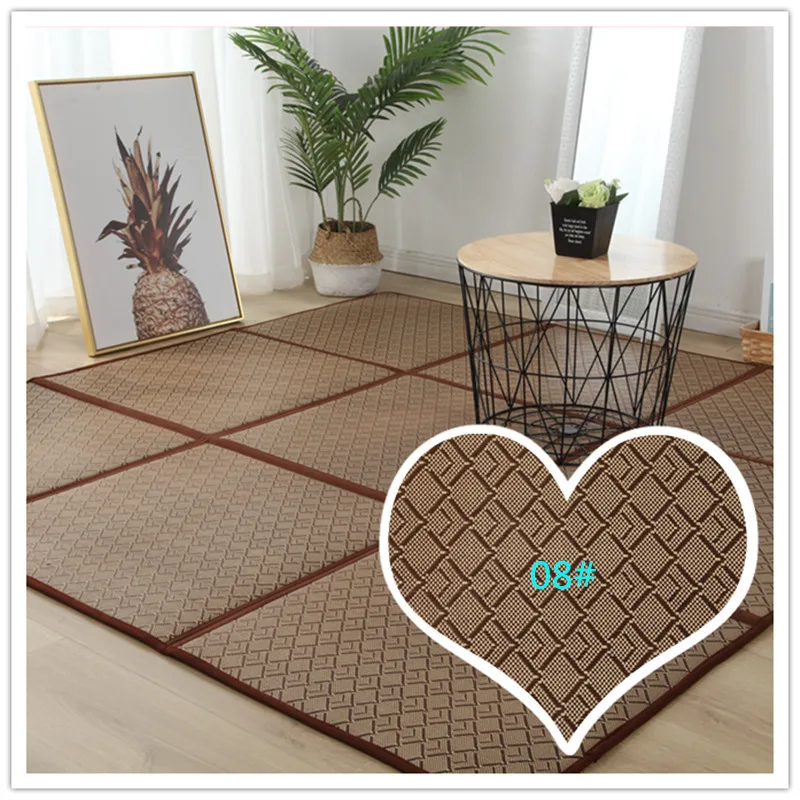 folding rattan floor mat thick living room floor sleeping mat rattan japanese tatami carpet pad summer baby play mat non slip free global shipping