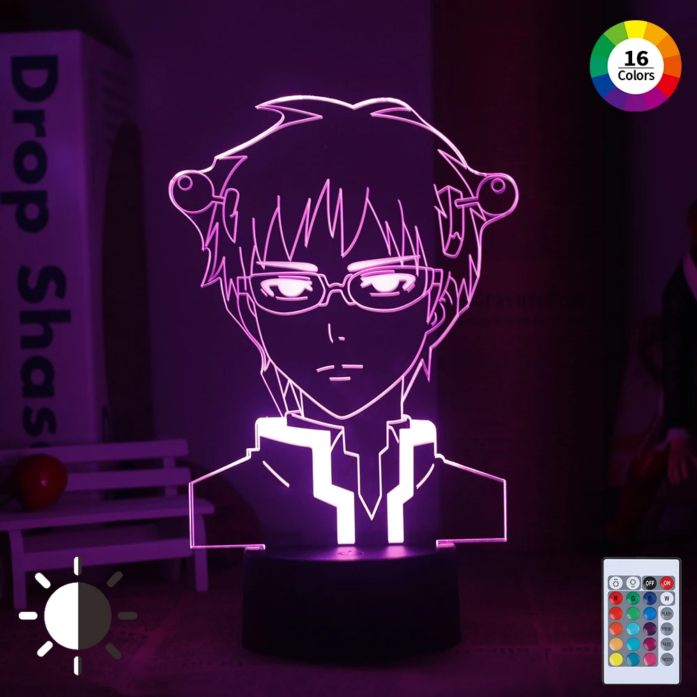 

Акриловая 3d Аниме лампа аниме Saiki Kusuo no PsiNan ночной Светильник s лампа фигурка свет для спальни светильник ний Декор лампа подарок