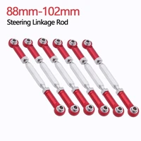 6pcs 88mm aluminium steering linkage rod turnbuckle for rc 110 18 redcat hsp zd racing hpi hobao monster truck buggy truggy up
