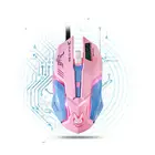 Розовый 3200DPI Проводная эргономичная оптическая USB компьютерная мышь для ПК ноутбука Q81F