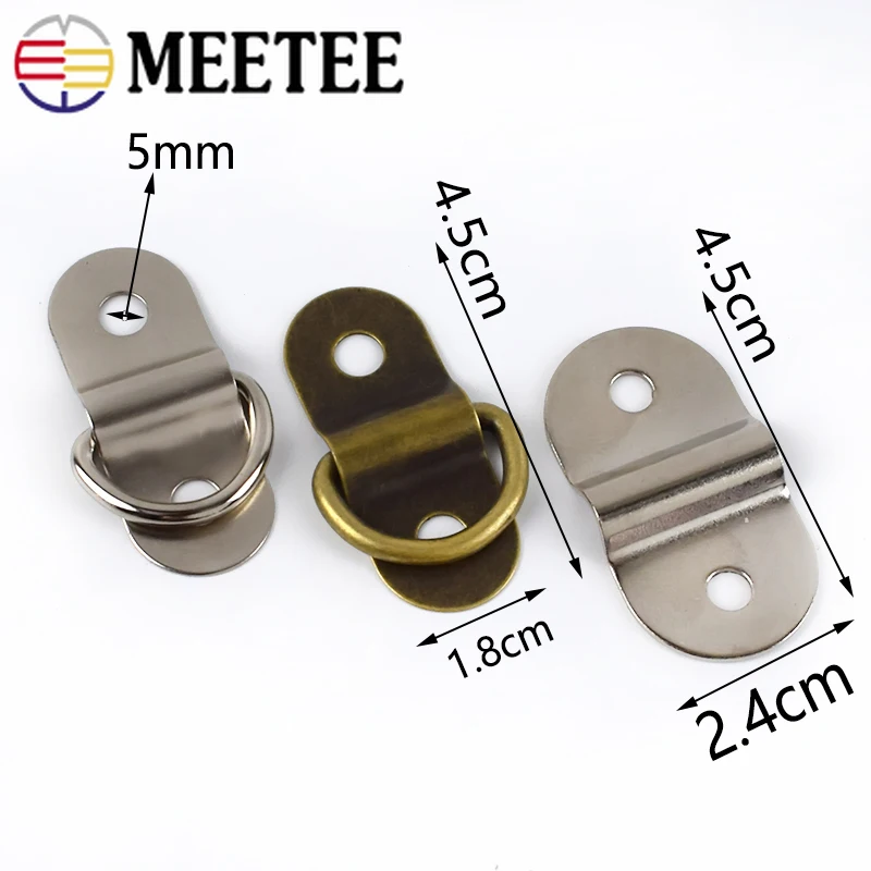 Металлическая D образная Пряжка Meetee 4/10 шт. U образные зажимы свод моста для сумок
