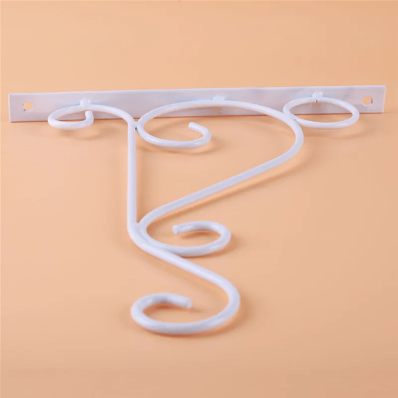 

Flower Pot Shelf Stand Holder Garden Wall Light Iron Hanging Flower Plant Pot Bracket Hook Shelf Hanger Household Door Decor