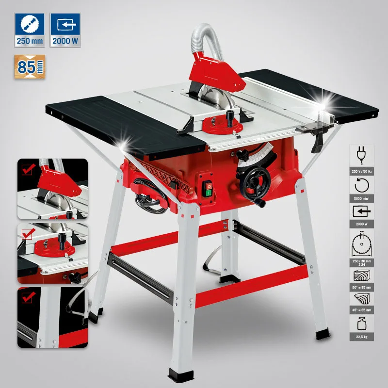 Настольная пила 10 дюймов без пыли ручная панельная многофункциональная