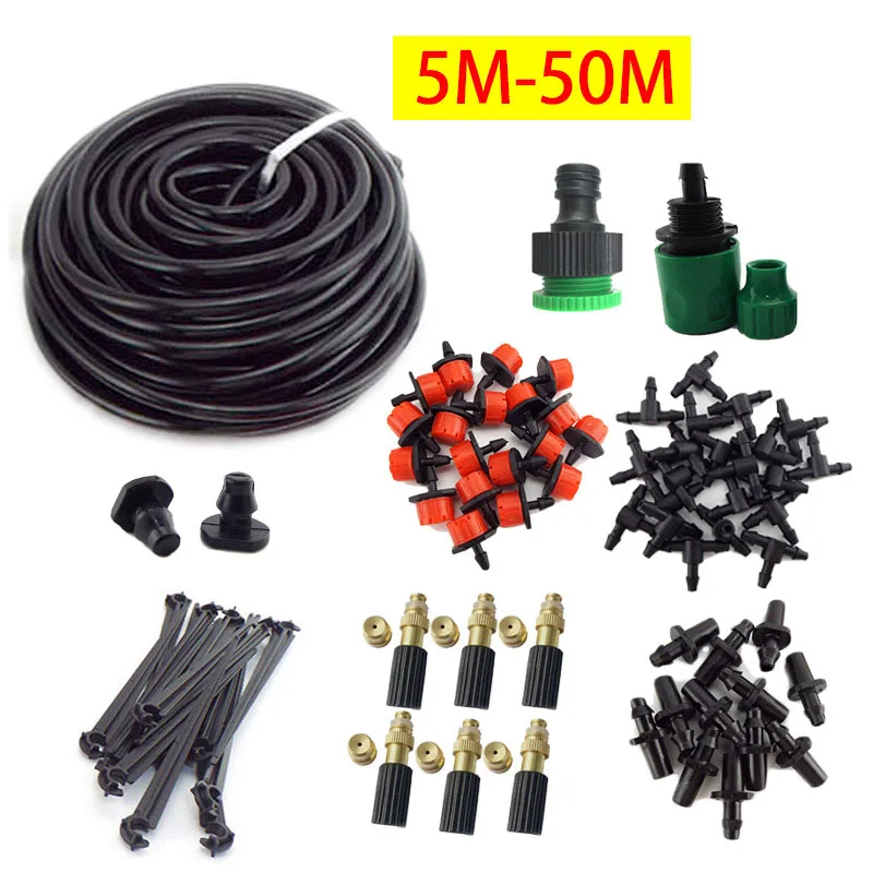 

Garden Tool 4/7mm Micro Automatic Watering System Sprinklers Diy Drip Irrigation Set Plant Water Irrigazione Gardening U27