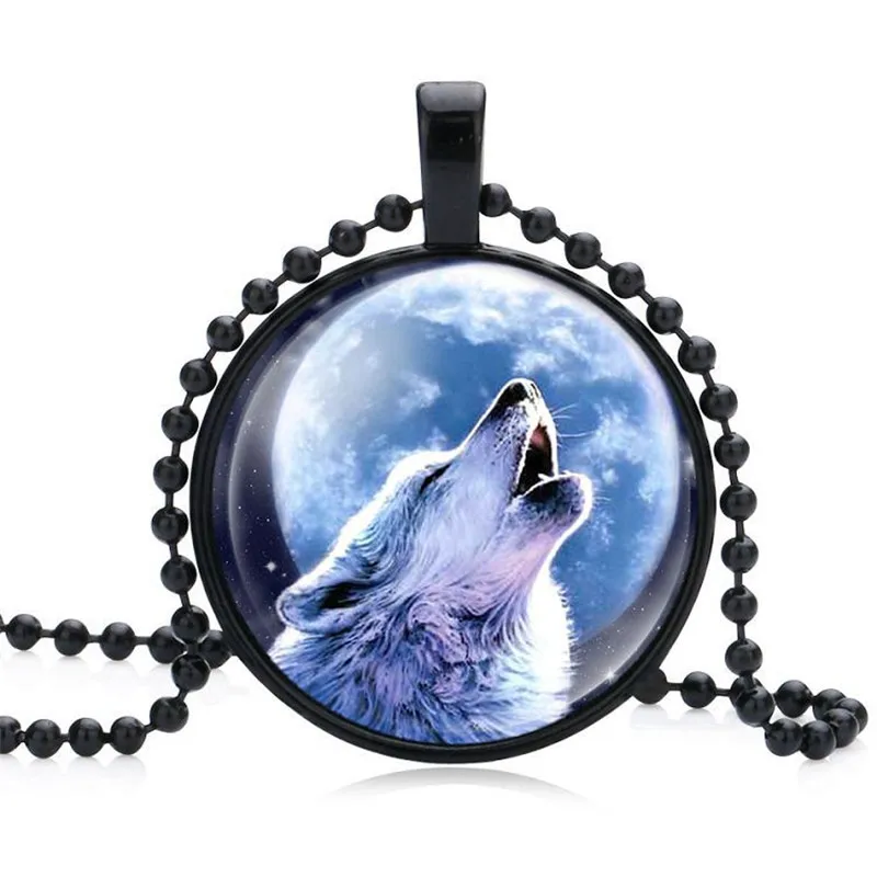Новинка Nymph ожерелье с волком Anf вороном полная луна стеклянные ювелирные изделия