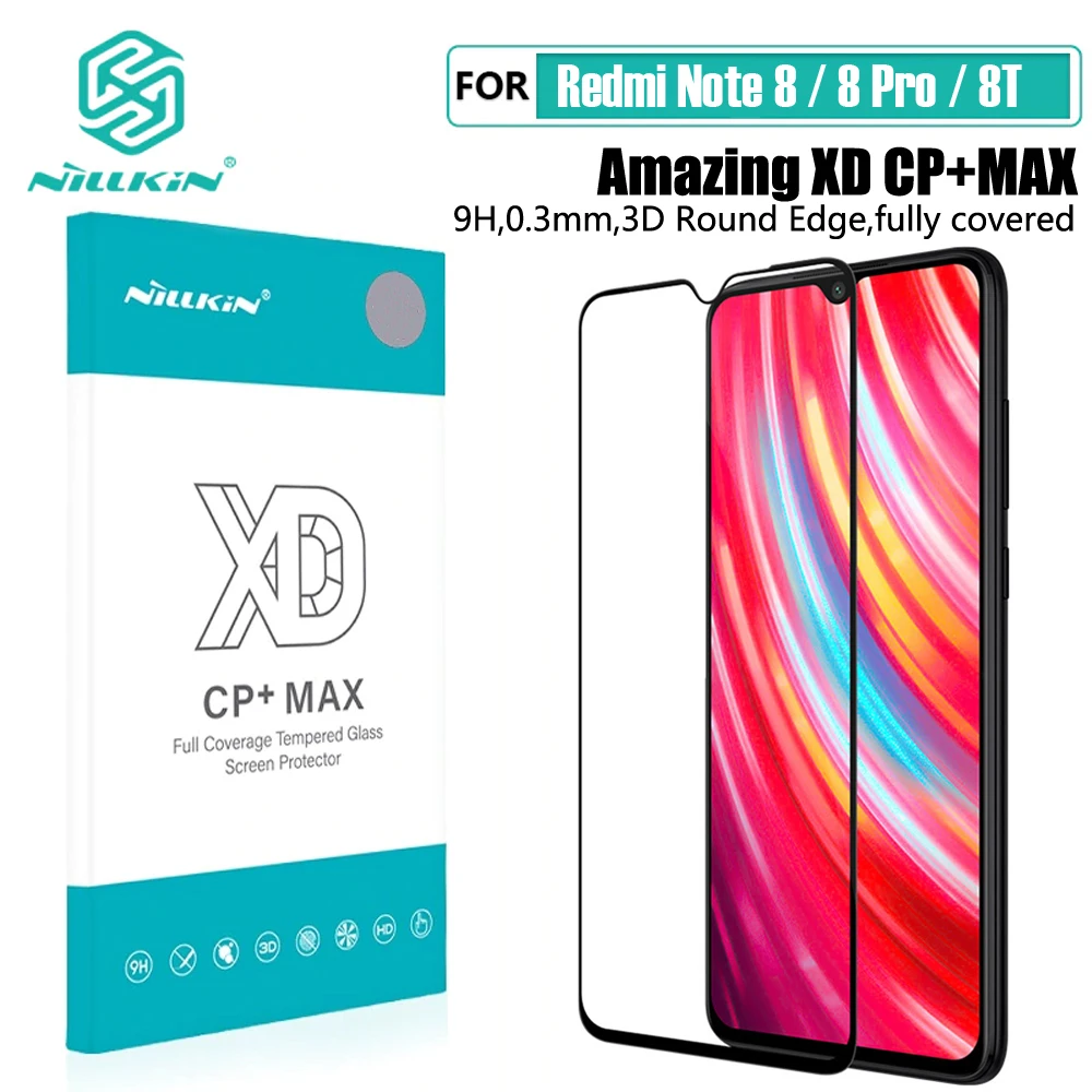 XD CP Max Glass Nillkin полное покрытие стекло для XiaoMi Redmi Note 8 pro 2.5D CP+ Pro Закаленное стекло пленка для Redmi Note 8 pro Защитная пленка для экрана - Цвет: XD CP Max Glass