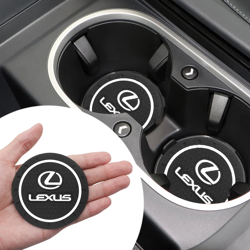 

1/2pcs Car Coaster Non-Slip Mat Holder Silicagel Pad for Lexus RX 300 IS 250 300 GX 400 460 UX 200 NX LX GS ES Car Accessories