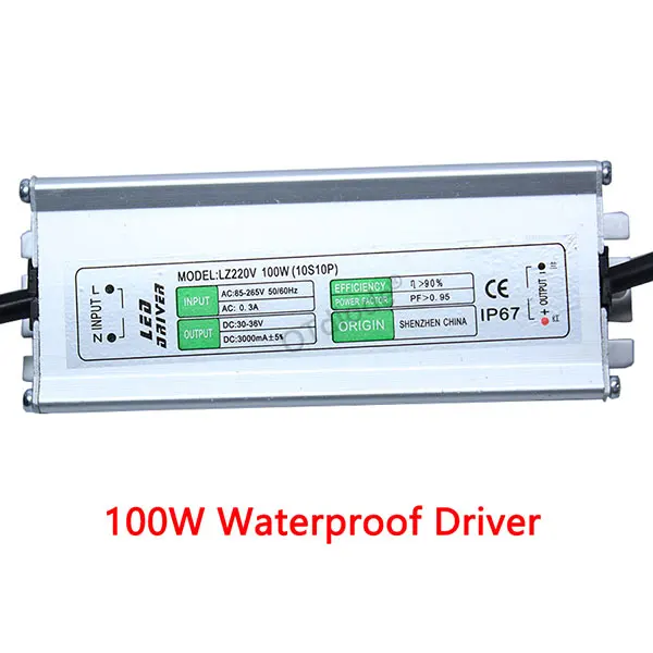 50W100W200W УФ Теплый Холодный белый темно-красного, зеленого и синего цвета cob-лампы светодиодный чип-диод фиолетовый УФ-клей сушка 3dprinter Комплектующие для самостоятельной сборки CREE Светодиодная лампа - Испускаемый цвет: 100W LED Driver
