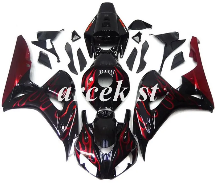 

Комплект для мотоцикла Honda CBR1000RR 06 07 2006 2007 с красным пламенем