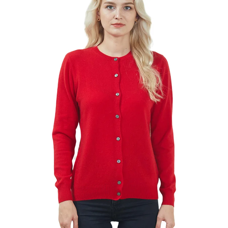 

2021 Female Knitwear Autumn Winter Cardigan Sweater High Quality Cardigan Women 100% Cashmere Sweater Lazy Top Knitting Sweater