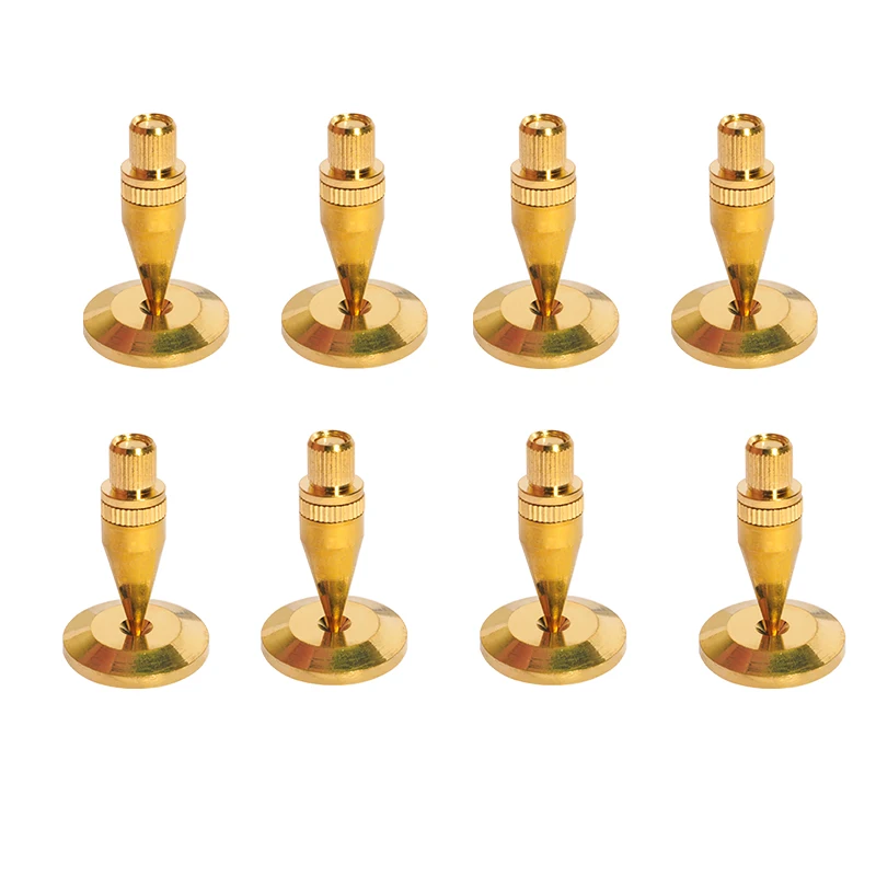 

8Sets M6*36 Audio Speaker Spike Pads Active Speaker Parts Accessory Copper Foot Nail &Pads DIY For Home Theater& Sound System