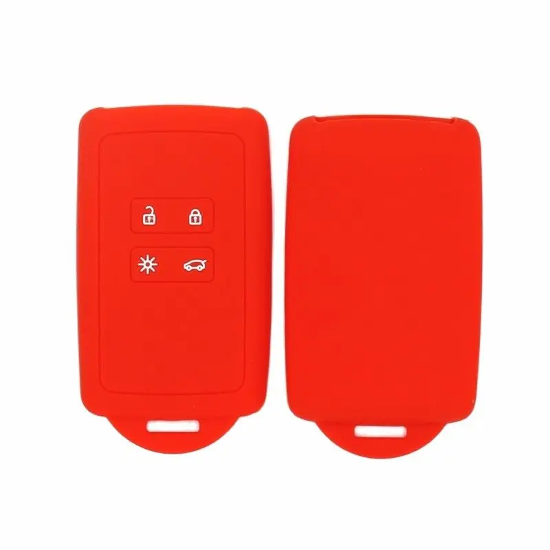

1pcs Silicone rubber car key case cover for Renault KOLEOS Kadjar Arkana for samsung QM5 4 button card smart key shell set