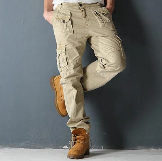 

Tactical Pants Men Casual Combat Army Camo Cotton Trousers Men Multi-Pockets Military Washed Overalls Men's Cargo Pants Clothing