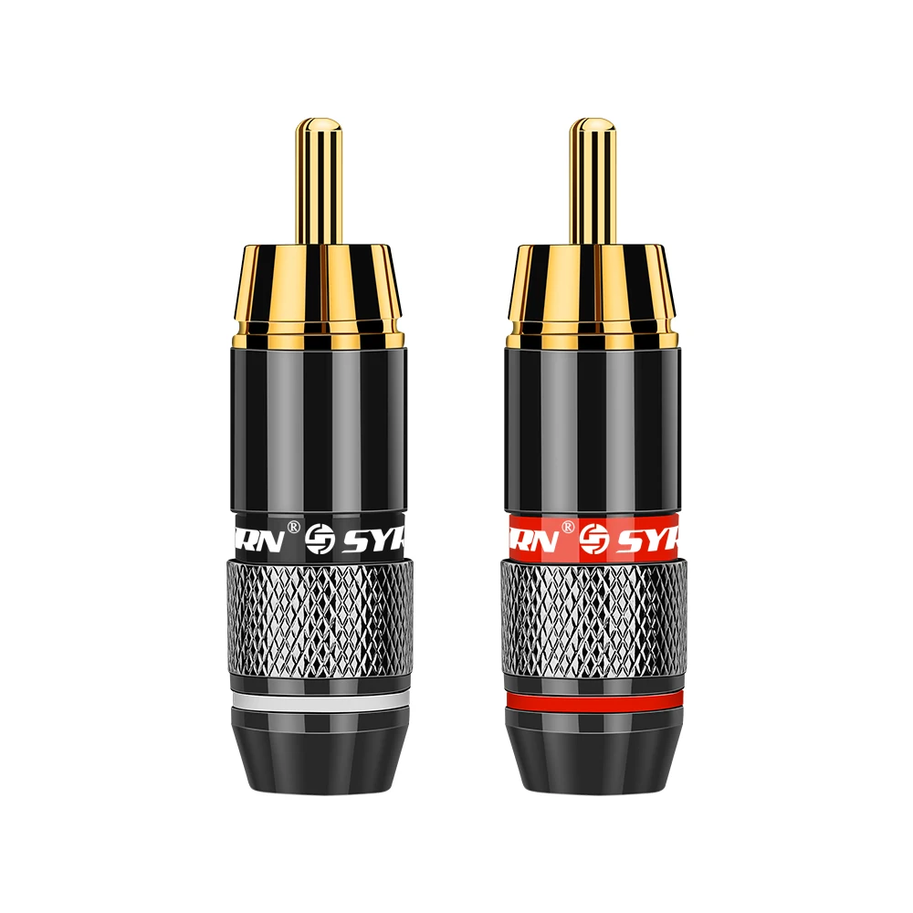 20 шт. Hi Fi RCA штекер 24 К позолоченный двойные самоблокирующиеся Разъемы в форме