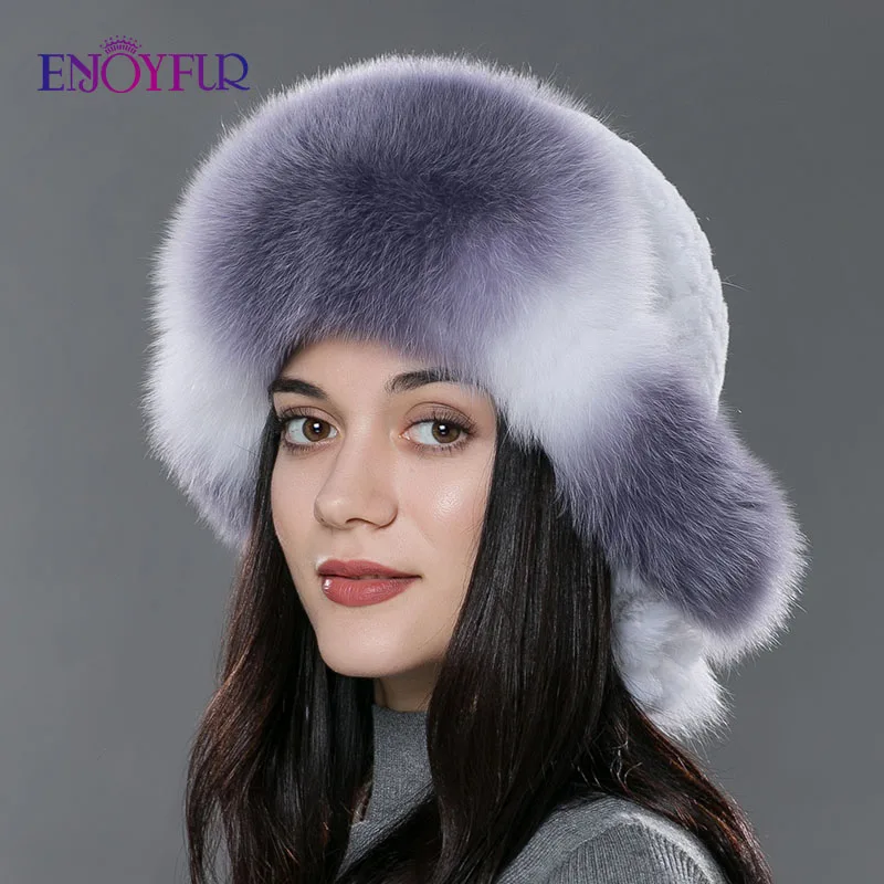 Женская меховая шапка bomer зимние меховые шапки из натурального меха Рекс и