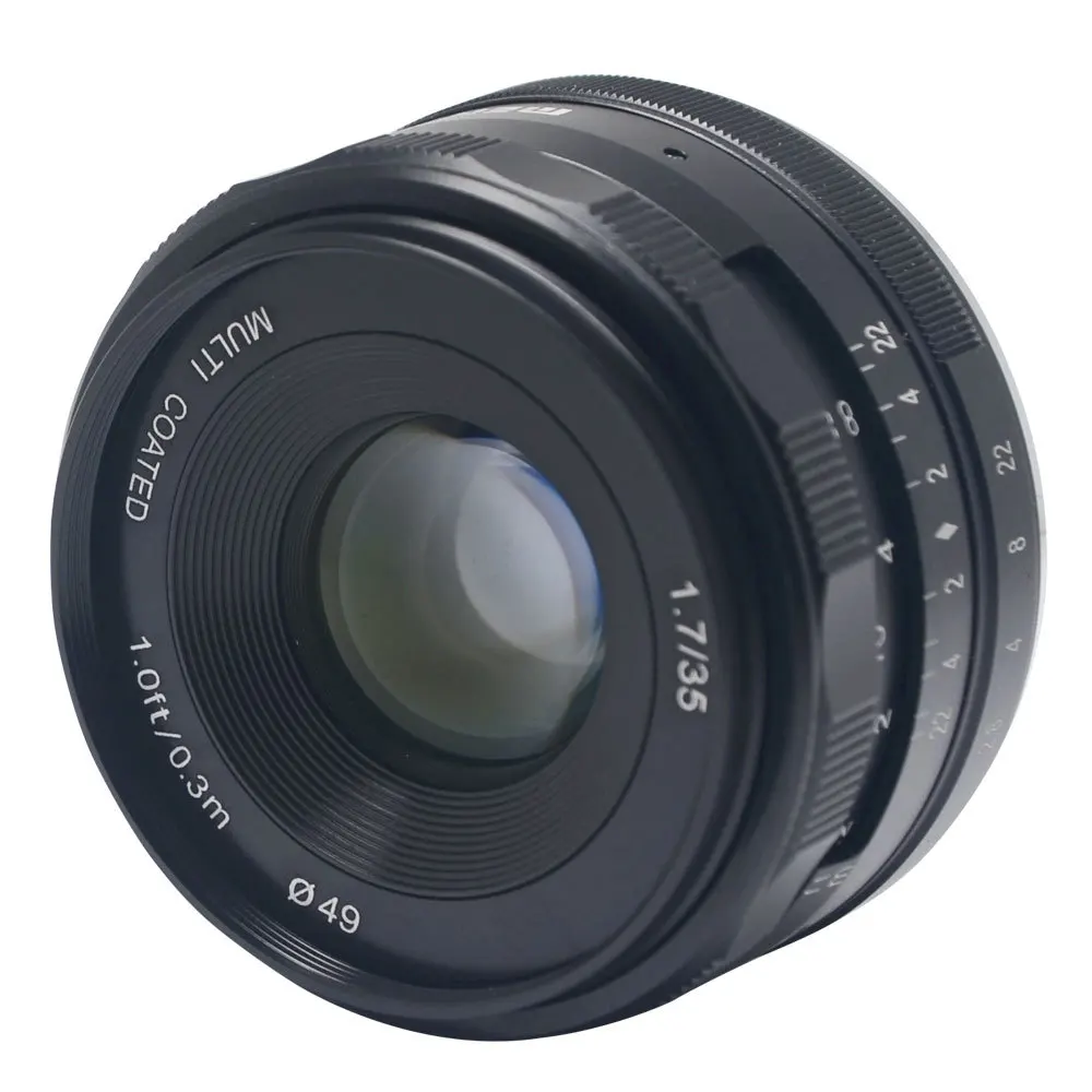 Meike 35 мм F1.7 объектив с широкой диафрагмой и ручной премьер фиксированным фокусным