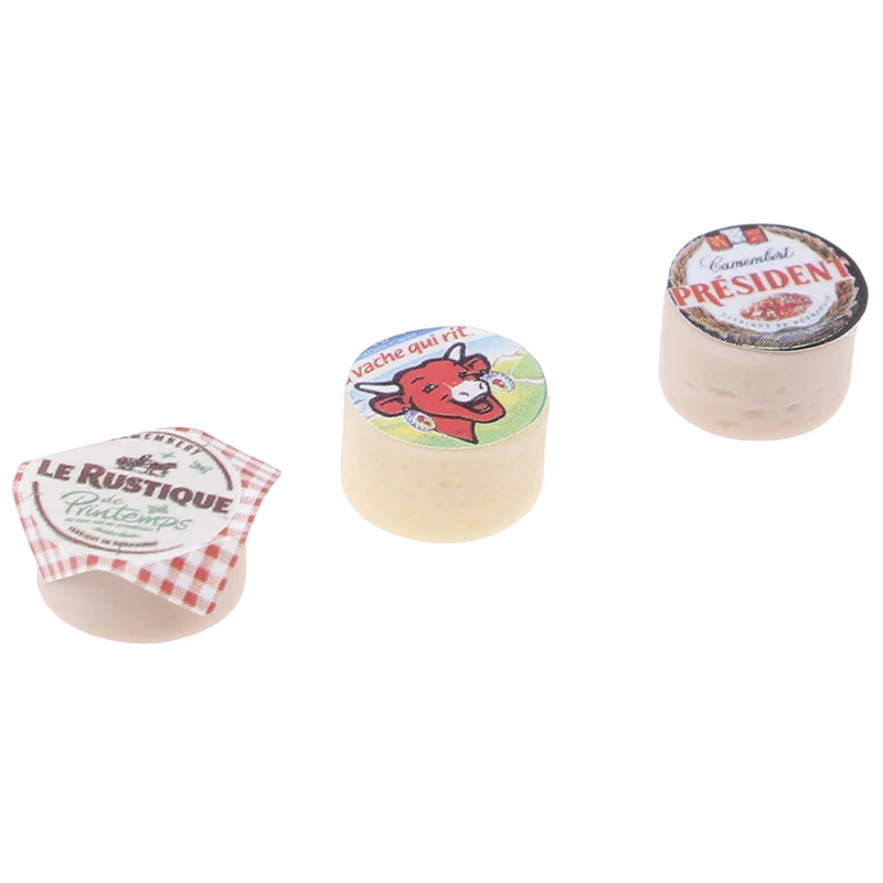 

For 1/12 Scale Dollhouse Miniature Kitchen Food Living Room Decoration Children Kids Toys Kids Gift 3Pcs Simulation Mini Cheeses