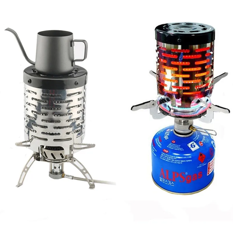 

Outdoor Heater Stove Stainless Steel Portable Heating Cover Equipment w/Handle Camping Portable Outdoor Elements