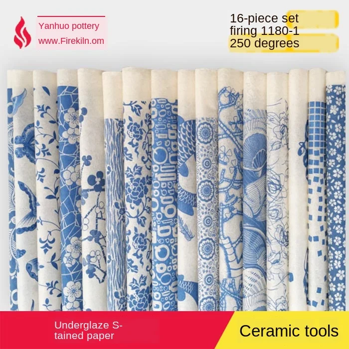 Гончарная керамика бумага для переноса глины глазурь подглазурь Цветочная